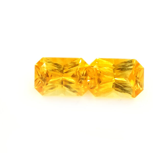 Sri Lanka Yellow Radiant Emerald Sapphire Pair - 1.53 cts - 6.5x4.5 mm - Image 5
