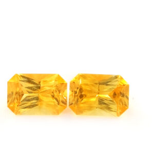 Sri Lanka Yellow Radiant Emerald Sapphire Pair - 1.53 cts - 6.5x4.5 mm