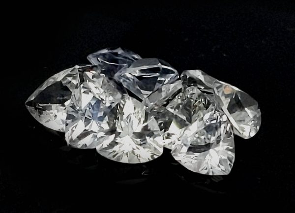 Sri Lanka Ceylon White Trilliant Cut Sapphire - ~.5cts 5mm - Image 3