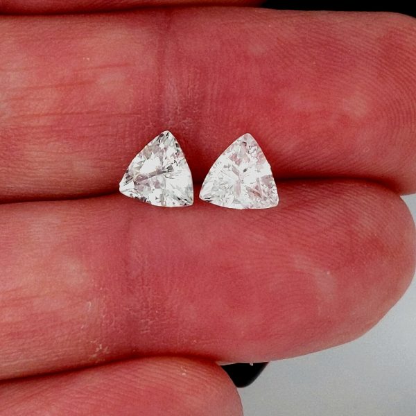 Sri Lanka White Sapphire Trilliant Cut  7mm  ~1.3 cts - Image 8