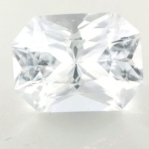 GIA Certified Sri Lanka Radiant Emerald Cut White Sapphire  6.24 Cts  12x9mm  11.75x8.91x6.72mm