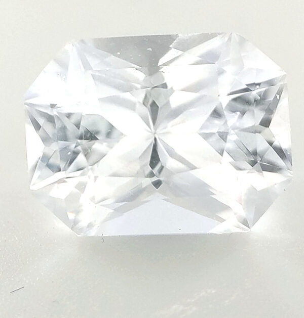 GIA Certified Sri Lanka Radiant Emerald Cut White Sapphire  6.24 Cts  12x9mm  11.75x8.91x6.72mm