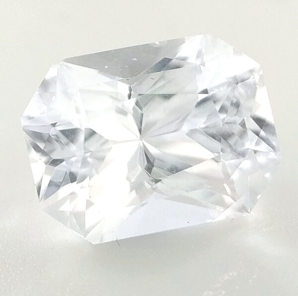 GIA Certified Sri Lanka Radiant Emerald Cut White Sapphire  6.24 Cts  12x9mm  11.75x8.91x6.72mm - Image 10