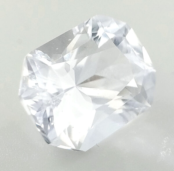 GIA Certified Sri Lanka Radiant Emerald Cut White Sapphire  6.24 Cts  12x9mm  11.75x8.91x6.72mm - Image 9