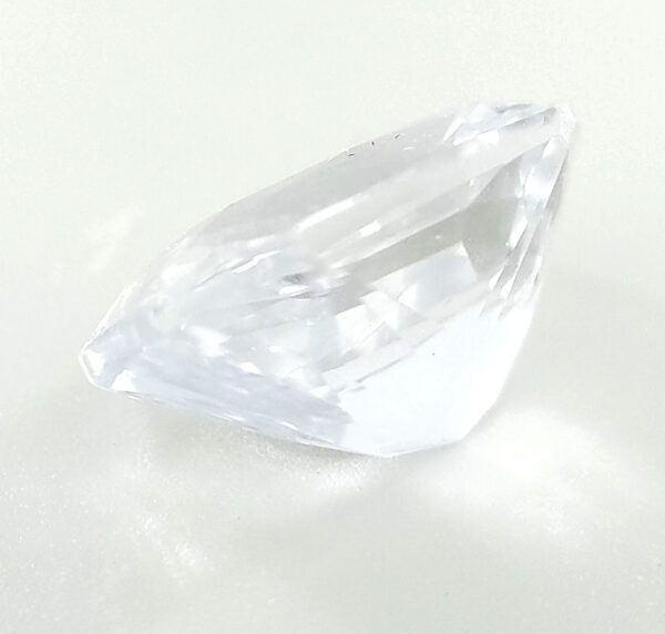 GIA Certified Sri Lanka Radiant Emerald Cut White Sapphire  6.24 Cts  12x9mm  11.75x8.91x6.72mm - Image 7