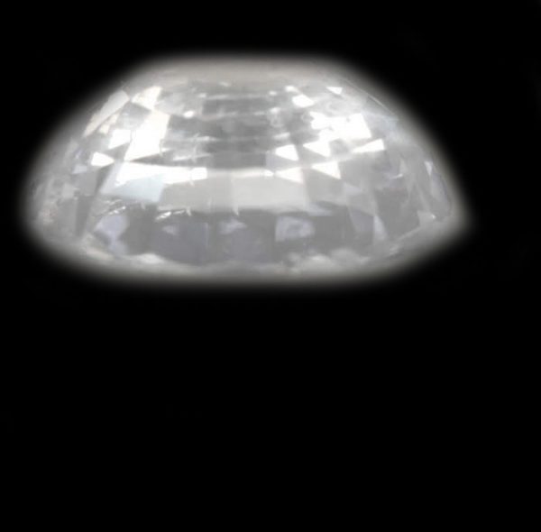 GIA Certified Ceylon White Round Brilliant Sapphire  9.1x9.0x4.2mmmm  3.43 carats - Image 5