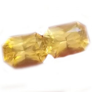 Sri Lanka Yellow Radiant Cut 6.5mmx4.5mm Matched Pair 1.67 Carats