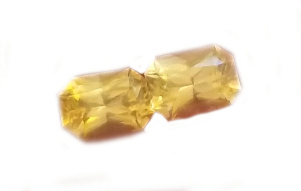Sri Lanka Yellow Radiant Cut 6.5mmx4.5mm Matched Pair 1.67 Carats