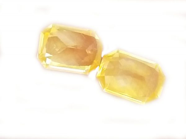Sri Lanka Yellow Radiant Cut 6.5mmx4.5mm Matched Pair 1.67 Carats - Image 2