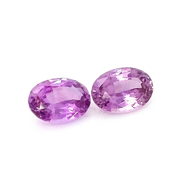 Sri Lanka Oval Cut Purple Sapphire Pair 1.89 cts -  7x5 mm - Image 8
