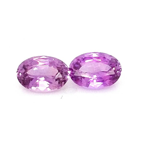 Sri Lanka Oval Cut Purple Sapphire Pair 1.89 cts -  7x5 mm - Image 7