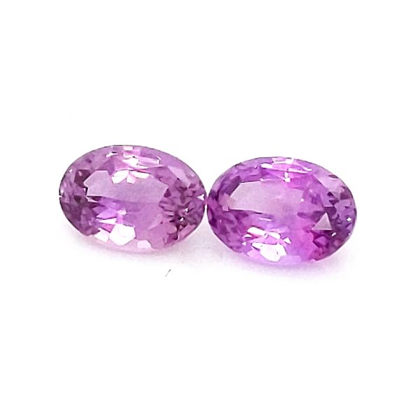 Sri Lanka Oval Cut Purple Sapphire Pair 1.89 cts -  7x5 mm - Image 6