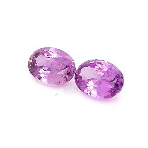 Sri Lanka Oval Cut Purple Sapphire Pair 1.89 cts -  7x5 mm