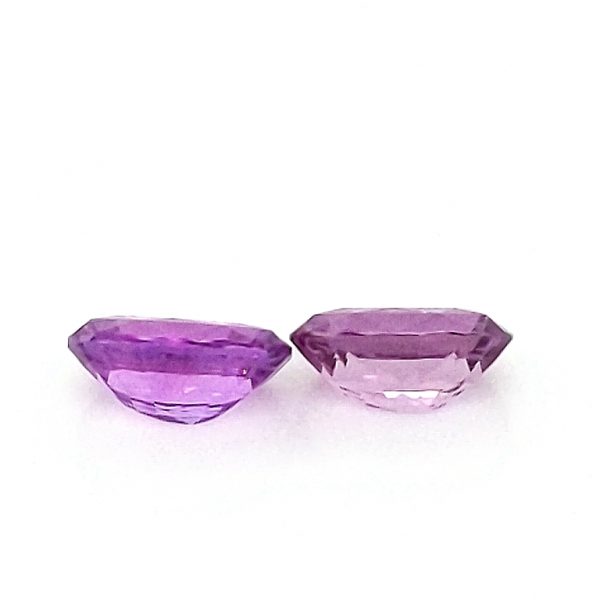 Sri Lanka Oval Cut Purple Sapphire Pair 1.89 cts -  7x5 mm - Image 3