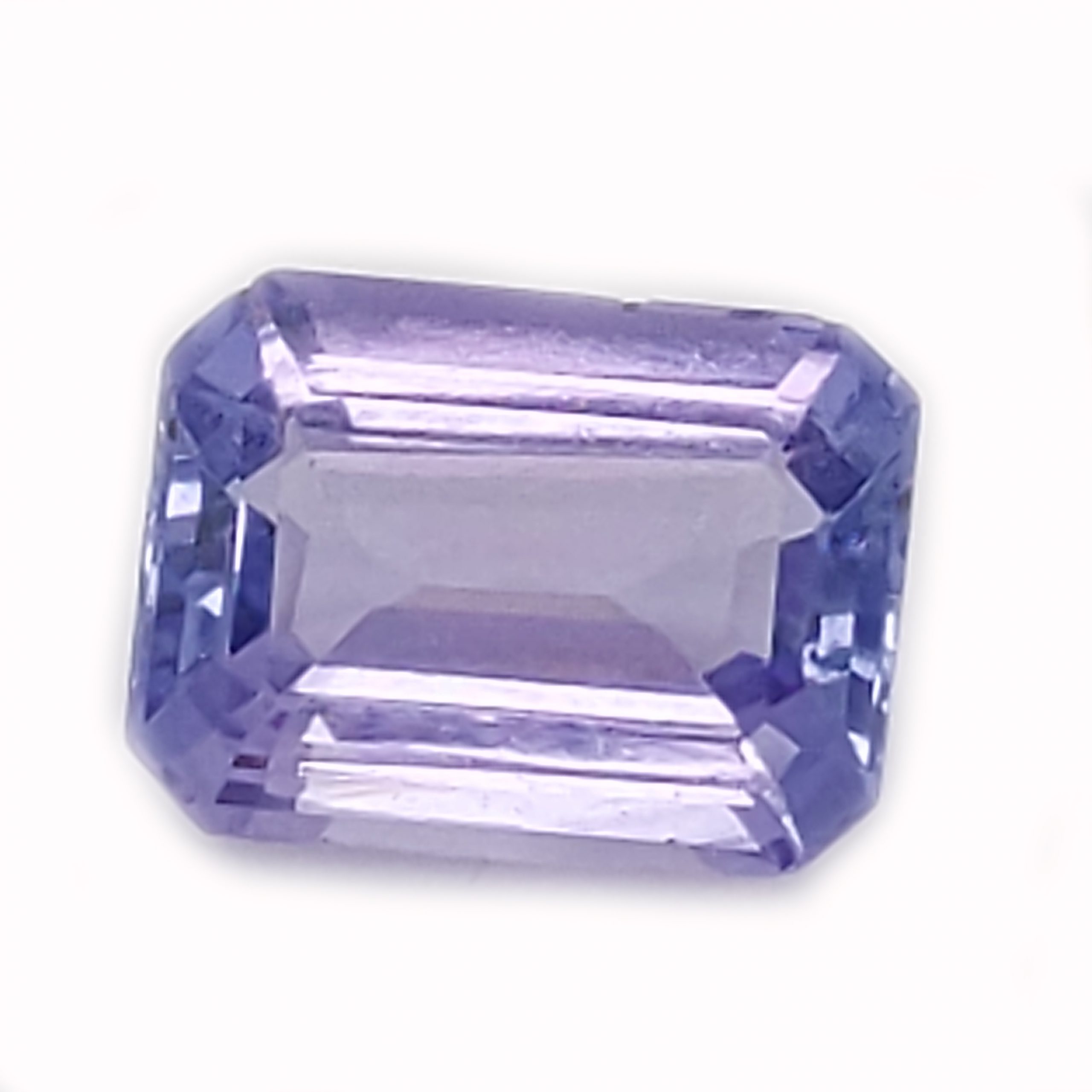 Natural Sapphire Emerald Cut 7 x 5mm Excellent Cut Purple Sapphire 1.195 Carat Loose Stone