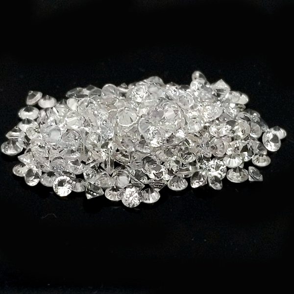 White Round Brilliant Ceylon Sapphire - 1.7 - 2mm