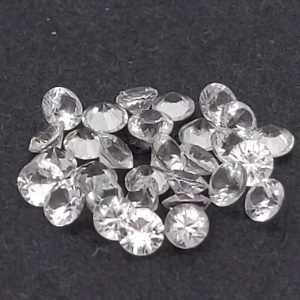 Sri Lanka (Ceylon) White Round Brilliant Sapphire -  2.5mm  - ~1.0 CTW