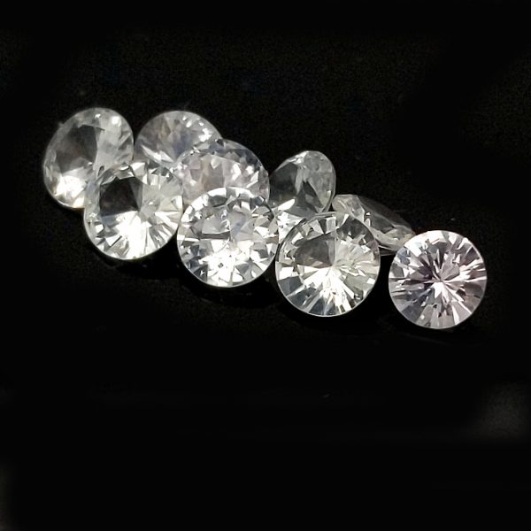 Sri Lanka (Ceylon) White Round Brilliant Sapphire - 4mm - ~.25cts - Image 5