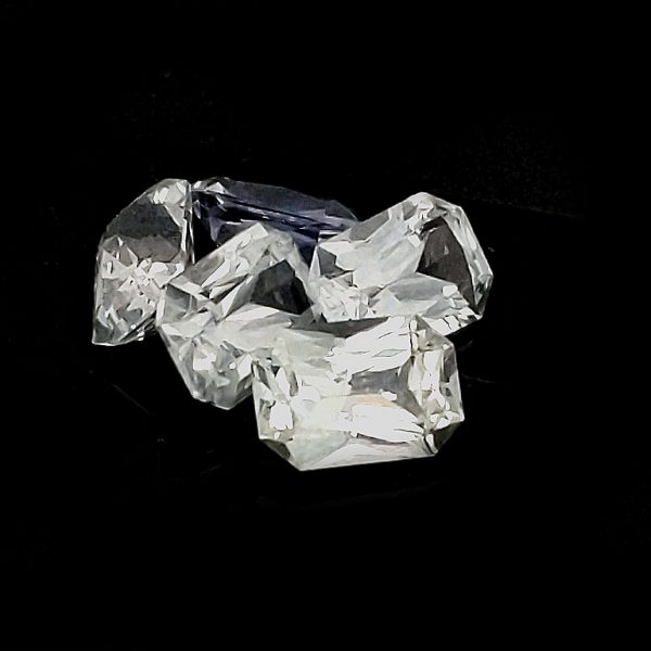 Sri Lanka Radiant Emerald Cut White (Colorless) Sapphire ~ 0.9-1.0 Carat each 6.5x4.5mm - Image 3