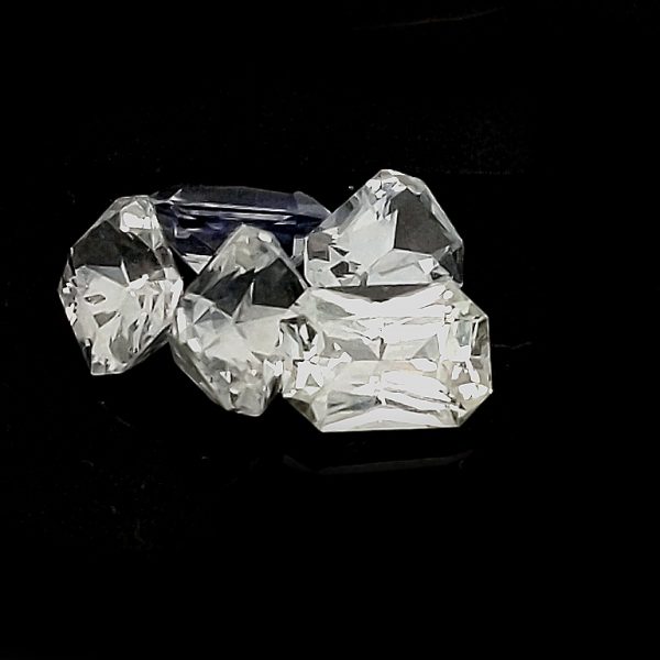 Sri Lanka Radiant Emerald Cut White (Colorless) Sapphire ~ 0.9-1.0 Carat each 6.5x4.5mm - Image 5
