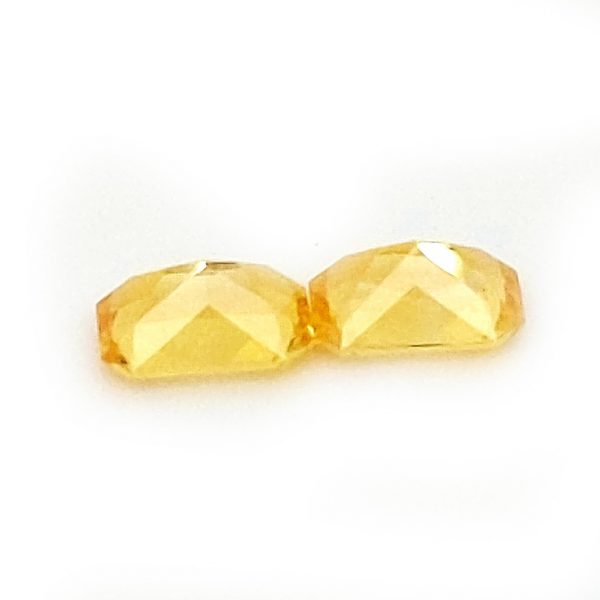 Sri Lanka Sapphire Yellow Emerald Cut Pair 6.5x4.5mm  1.77 cts - Image 7