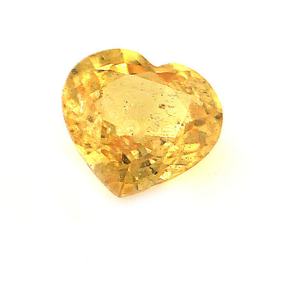 Sri Lanka Yellow Heart Shaped Sapphire .66 carats 5mm - Image 3