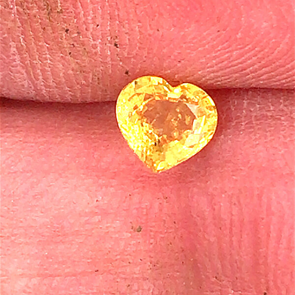 Sri Lanka Yellow Heart Shaped Sapphire .66 carats 5mm - Image 7