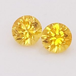 Sri  Lanka Yellow Sapphire Round Pair 4.5mm 0.89cts