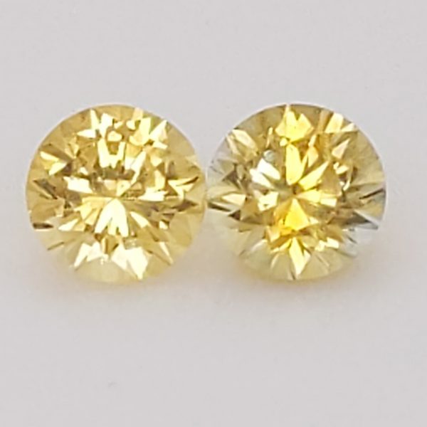 Sri  Lanka Yellow Sapphire Round Pair 4.5mm 0.89cts - Image 7