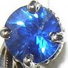 Art Deco Styled Sapphire Pave Diamond Earrings 14KWG 1.45 ctw - Image 4