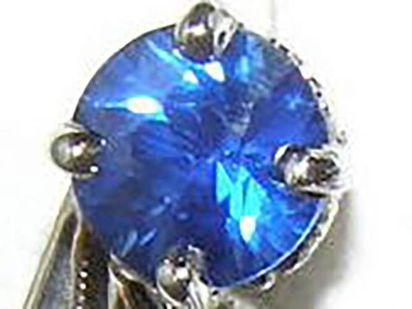 Art Deco Styled Sapphire Pave Diamond Earrings 14KWG 1.45 ctw - Image 4