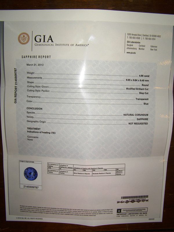 GIA Certified TOP Ceylon Blue Sapphire Diamond Ring 14KWG 6.96 ctw - Image 9