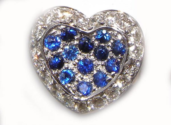 Pave Bright Blue Sapphire Diamond Earrings 18KWG 2.02 ctw - Image 6
