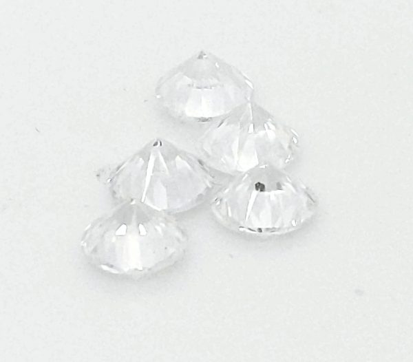 Sri Lanka (Ceylon) White Round Brilliant Sapphire  5mm  ~0.60cts - Image 9