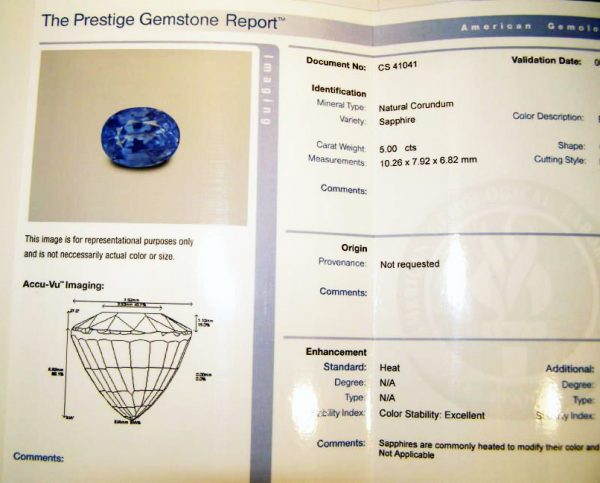AGL Certified Ceylon Sapphire Platinum Diamond Ring 6.50 ctw - Image 6