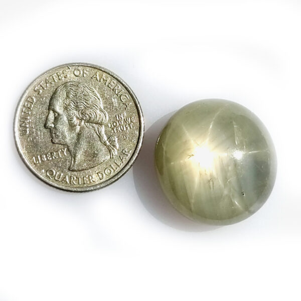 AGL Certified  Blue Gray Star Sapphire 78 carats 23.4x22.2x12.6mm - Image 4