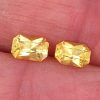 Sri Lankan Sapphire Yellow Emerald Radiant Cut Pair 6.5x4.5mm  1.74 cts - Image 3