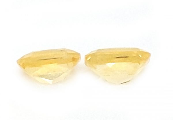 Sri Lankan Sapphire Yellow Emerald Radiant Cut Pair 6.5x4.5mm  1.74 cts - Image 9