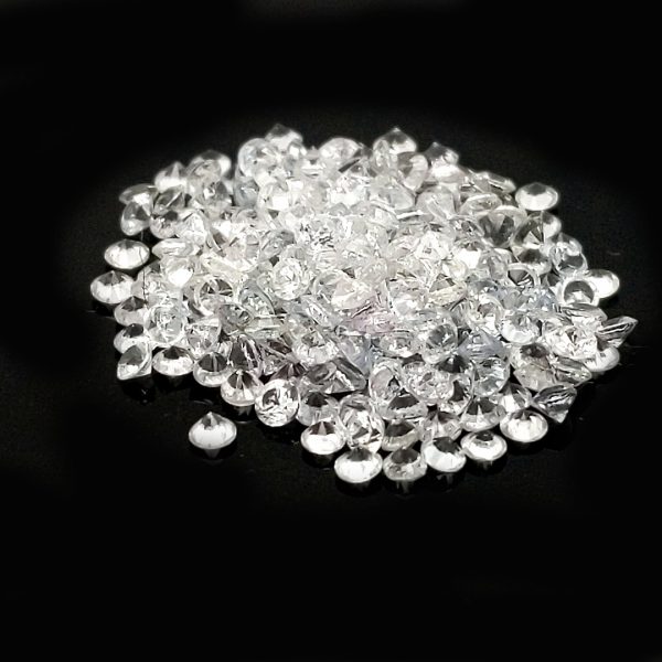 Sri Lanka White Round Brilliant Sapphire -  1.5mm-1.75 - ~1.0 CTW - Image 4