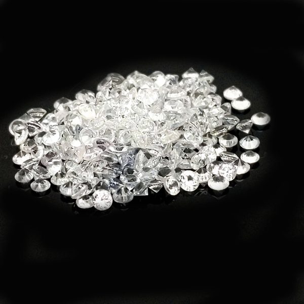 Sri Lanka White Round Brilliant Sapphire -  1.5mm-1.75 - ~1.0 CTW - Image 3