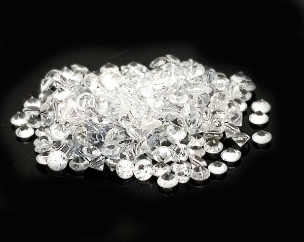 Sri Lanka White Round Brilliant Sapphire -  1.5mm-1.75 - ~1.0 CTW - Image 6