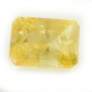 CGL Cerified Yellow Emerald Cut Sapphire 2.44 Carats 8.57x6.17x4.89mm