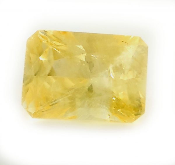 CGL Cerified Yellow Emerald Cut Sapphire 2.44 Carats 8.57x6.17x4.89mm