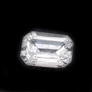 Sri Lanka (Ceylon) Emerald Cut White Sapphire - 1.14Cts - 7x4.7x3.3mm
