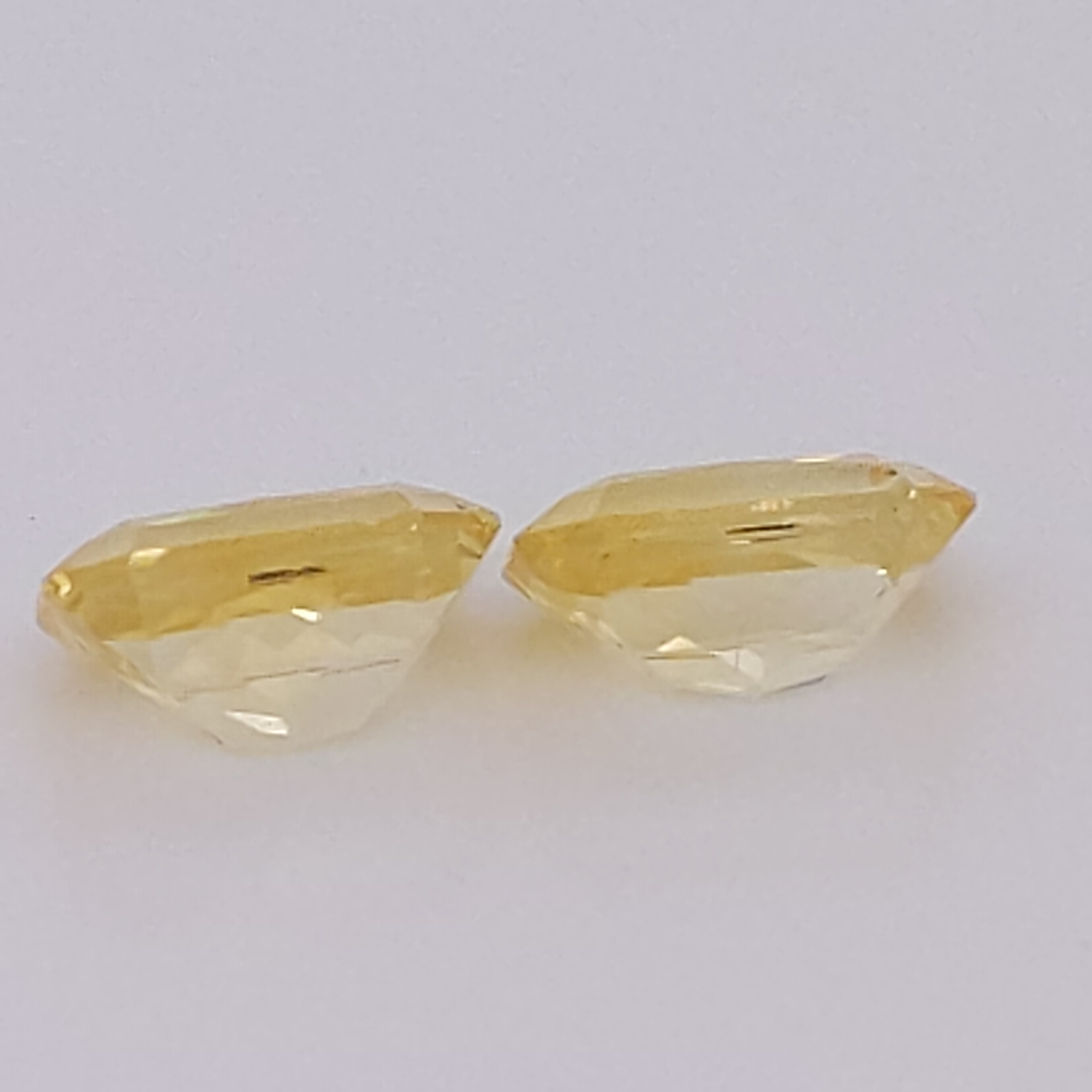 Sri Lanka Yellow Sapphire Emerald Radiant Matched Pair 7x5mm 2.25