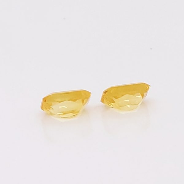 Sri Lanka Yellow Sapphire Radiant Cut Emerald Cut Matched Pair 6.5x4.5mm  1.82 cts - Image 6