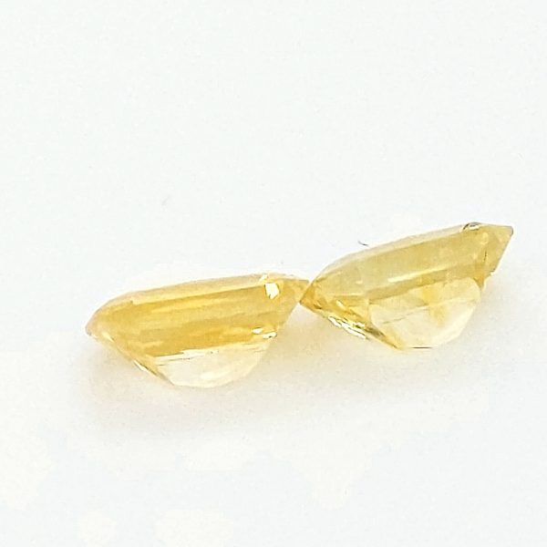 Sri Lanka Yellow Sapphire Emerald Radiant Matched Pair 6.5x4.5mm 2.06 Carats - Image 5