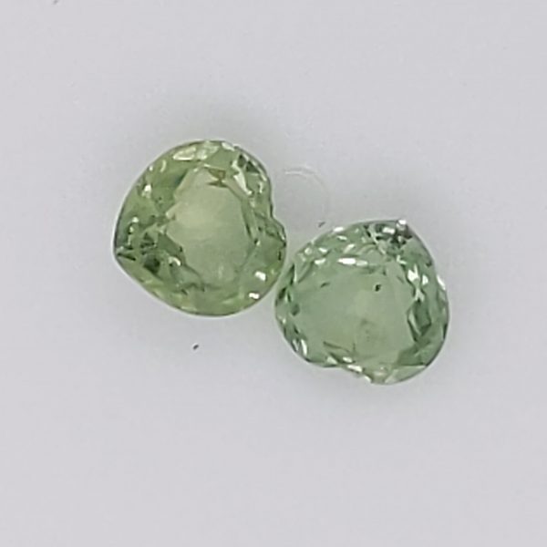 Tanzanian Green Heart Cut Sapphire Pair 1.15 Carats - Image 2