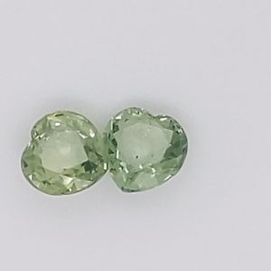 Tanzanian Green Heart Cut Sapphire Pair 1.15 Carats