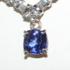 Elegant Cushion Tanzanite Diamond Necklace 14Kwg 4.25 Ctw - Image 6
